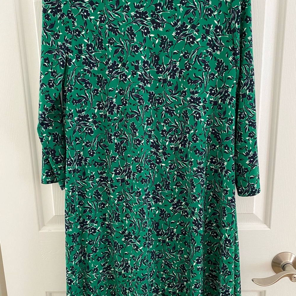 Ralph Lauren Emerald Floral Long Sleeve Dress - Picture 2 of 6
